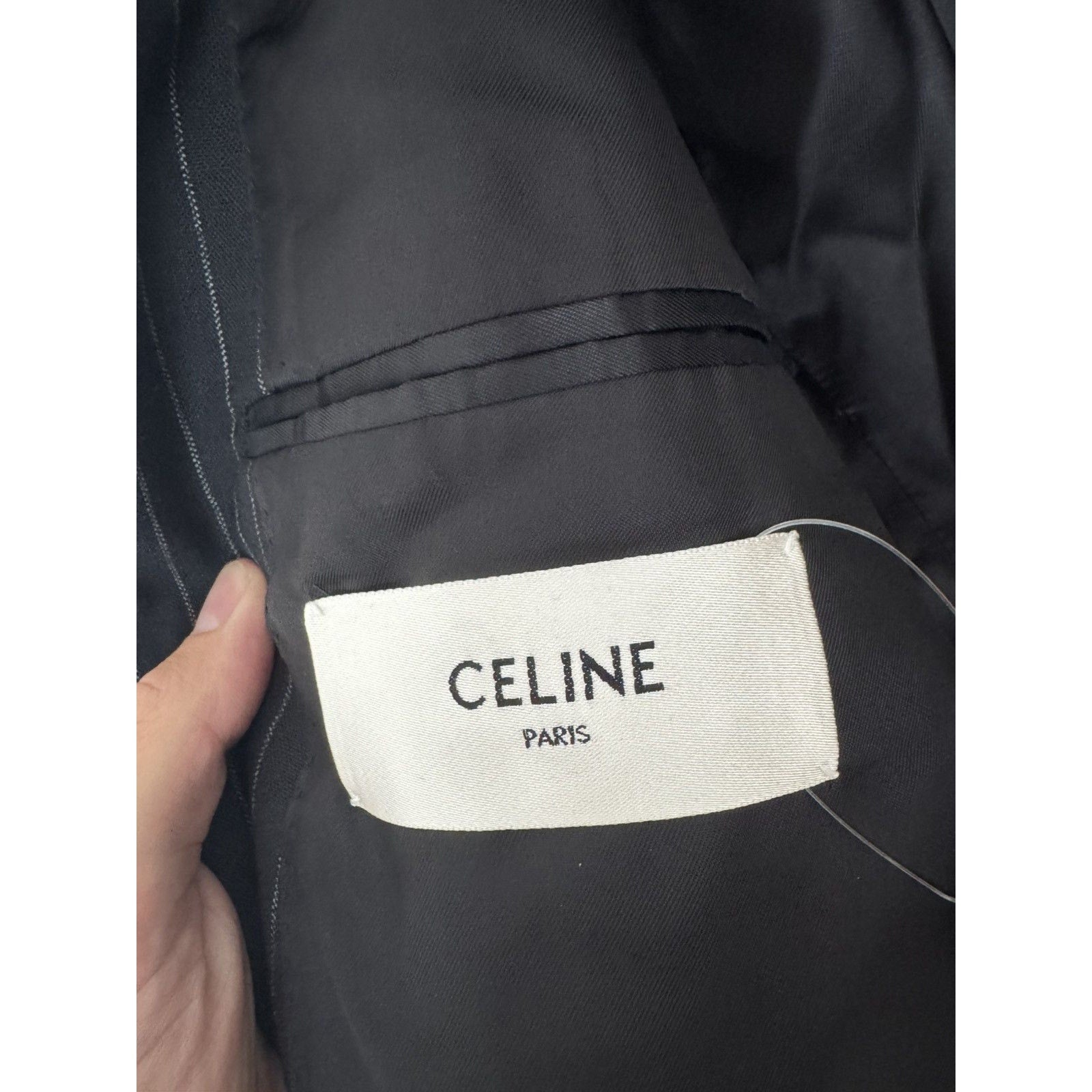 Celine Double Breasted Striped Blazer 56