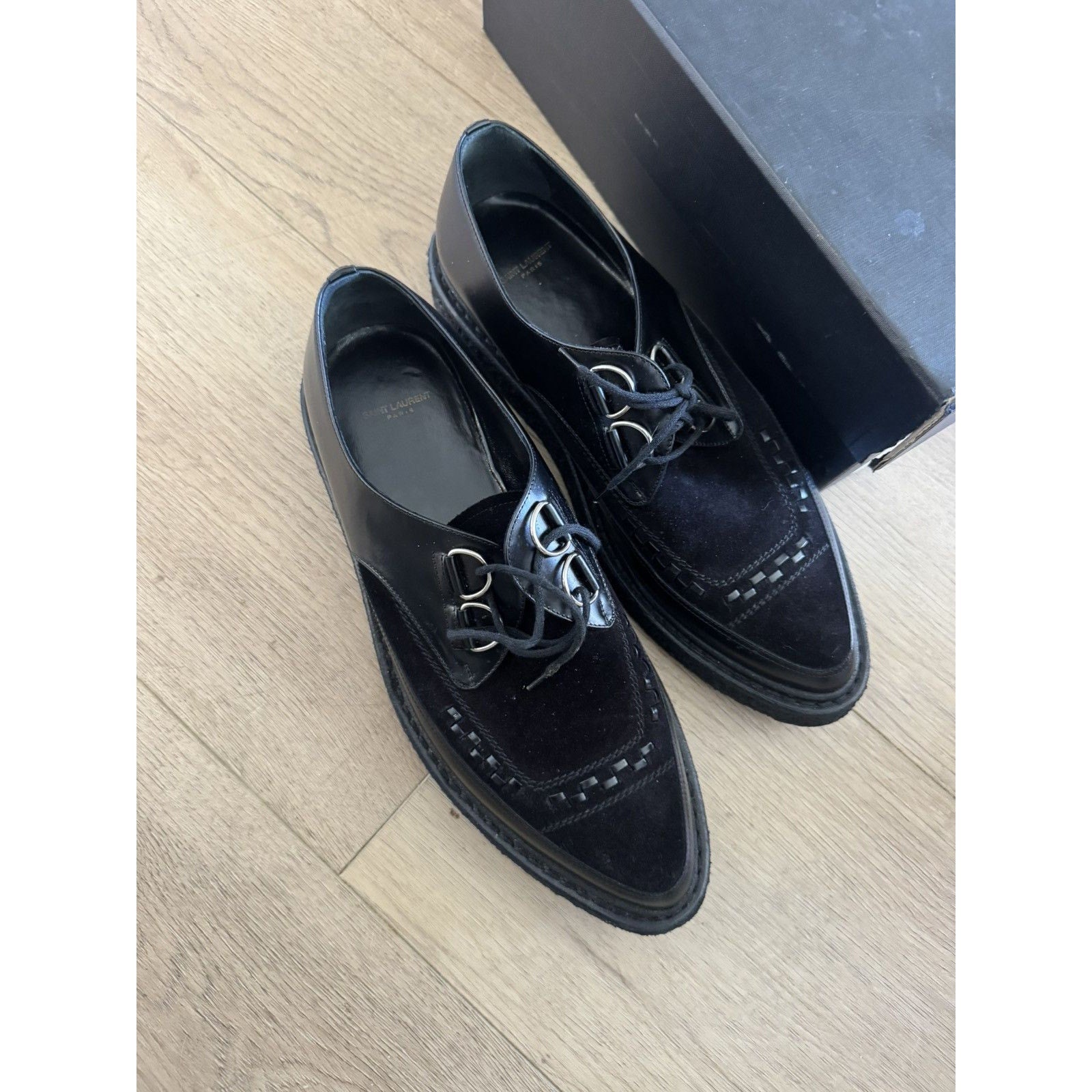 Saint Laurent New FW14 D Ring Creepers 45.5