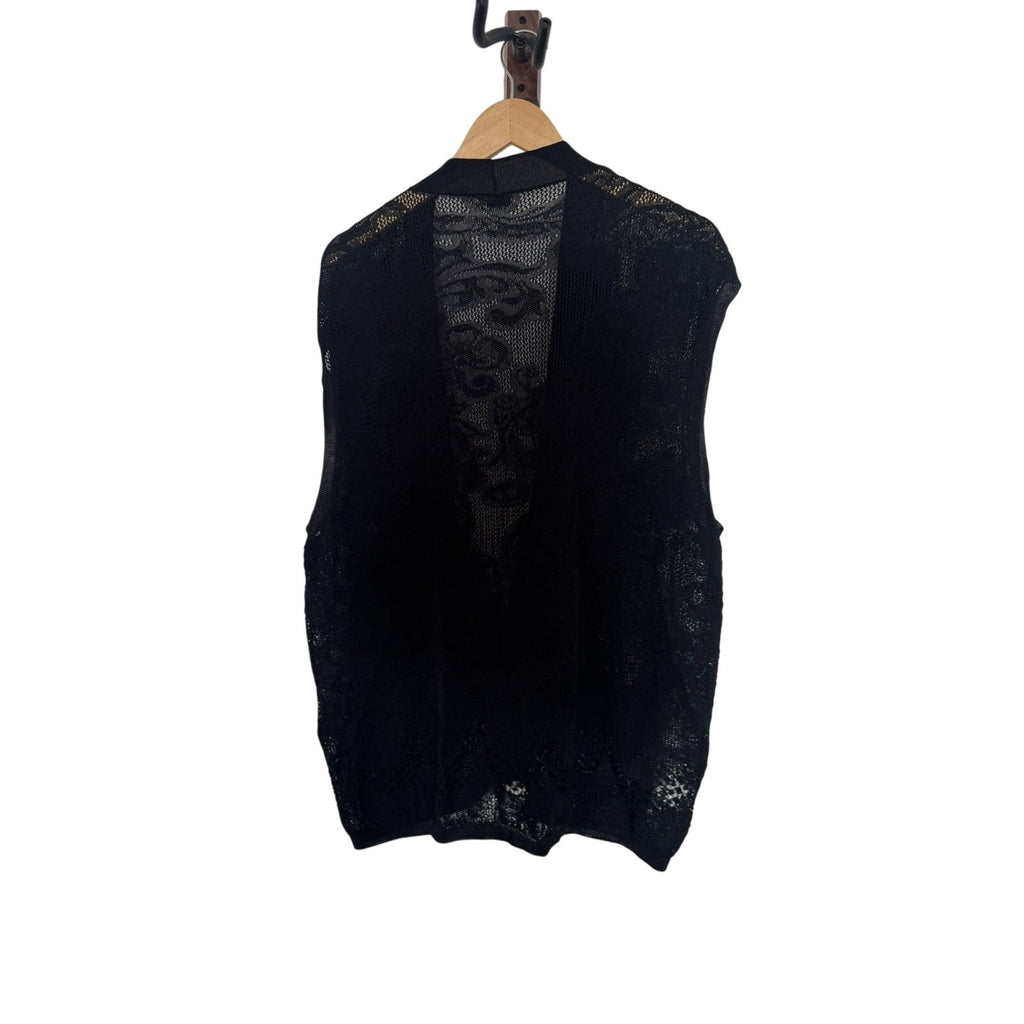 Saint Laurent Sheer Floral Laced Vest L