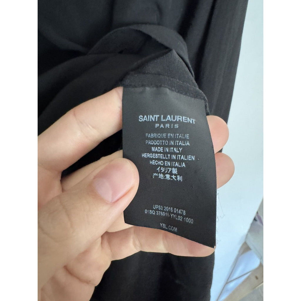 Saint laurent Black Silk button shirt 37