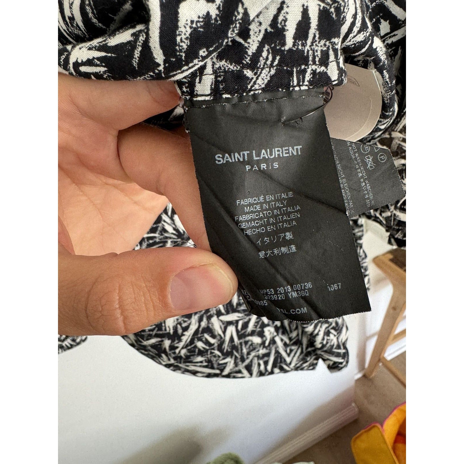 Saint Laurent Hedi rare brush stroke shirt 40