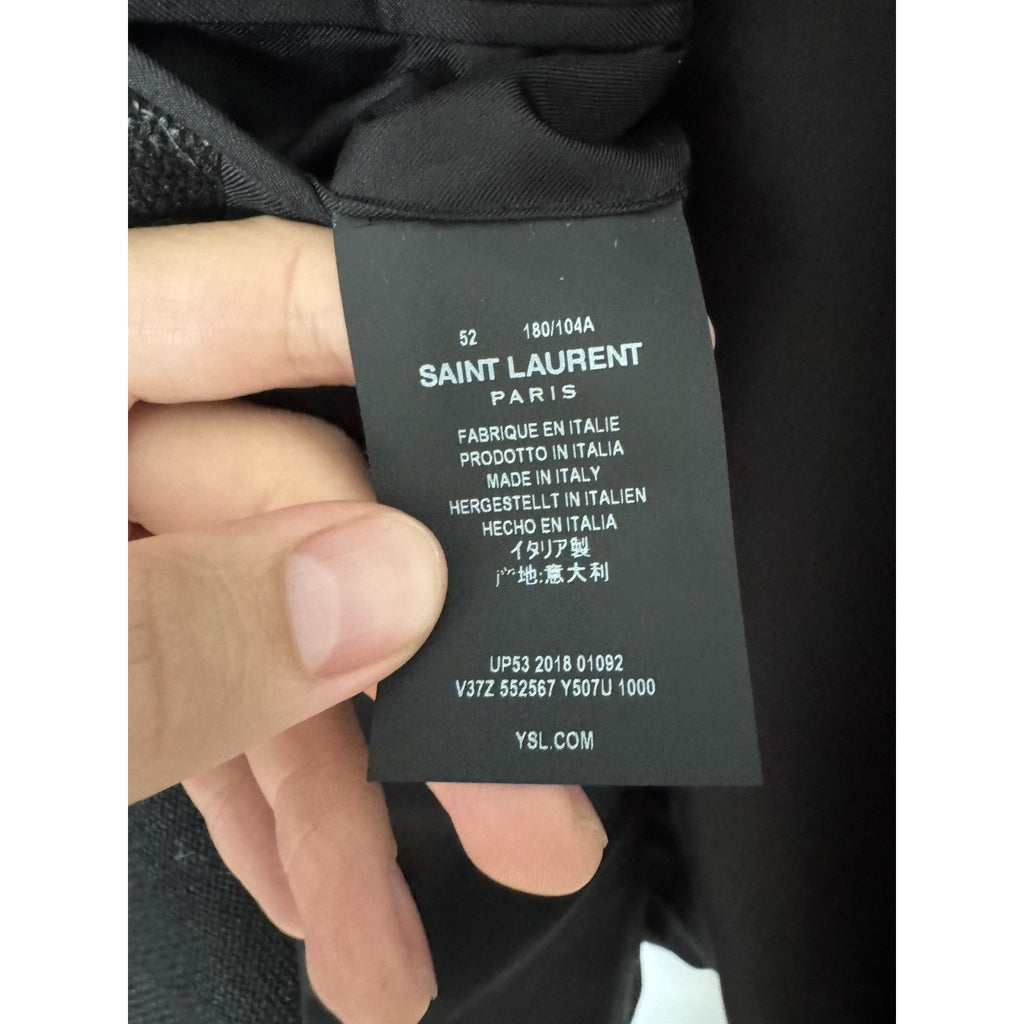 Saint Laurent Waxed Belted Blazer 52
