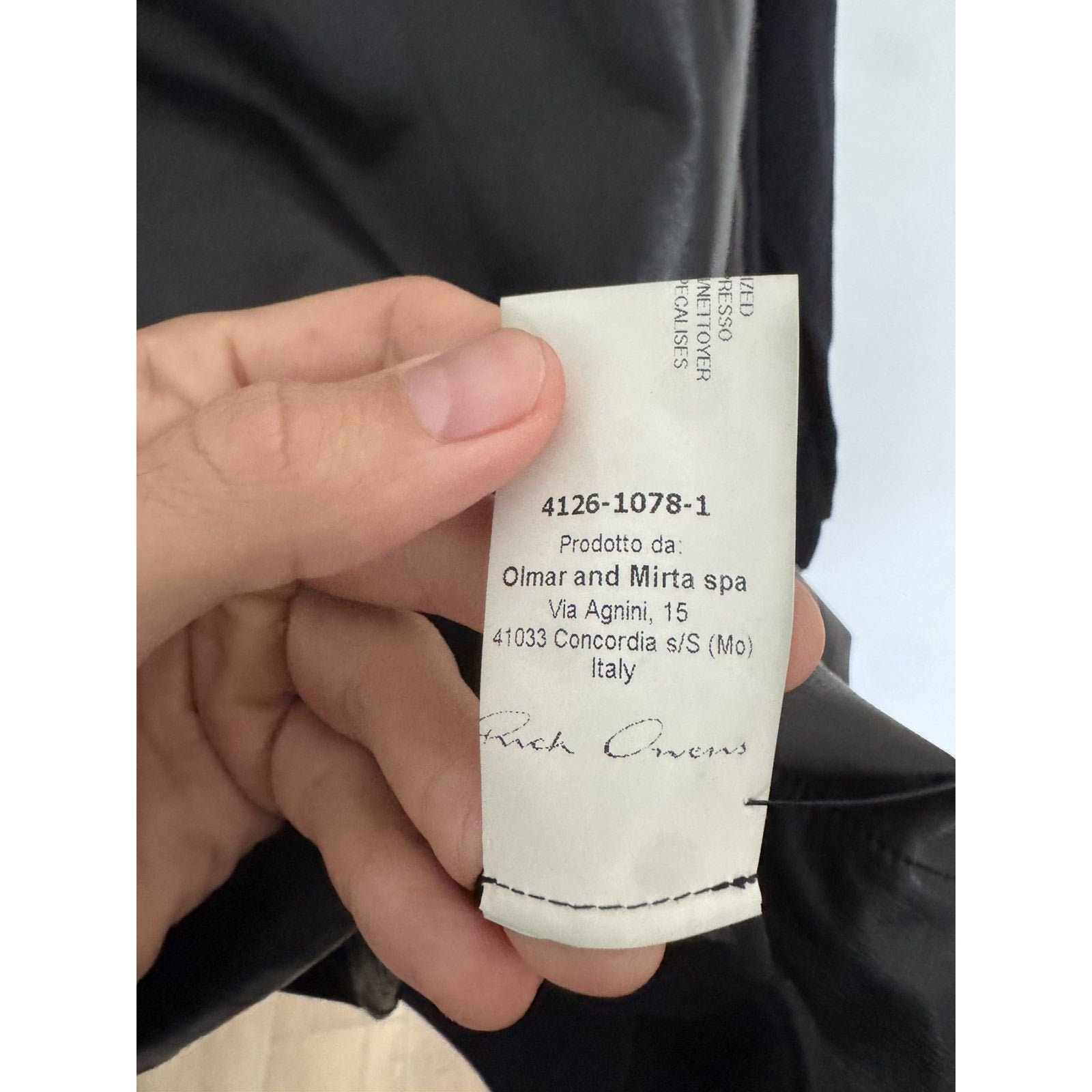 Rick Owens Faun Leather Shirt XL