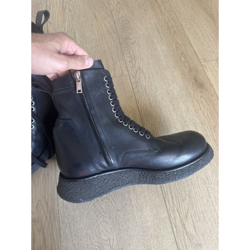 Rick Owens Laced up Creeper Boots 43