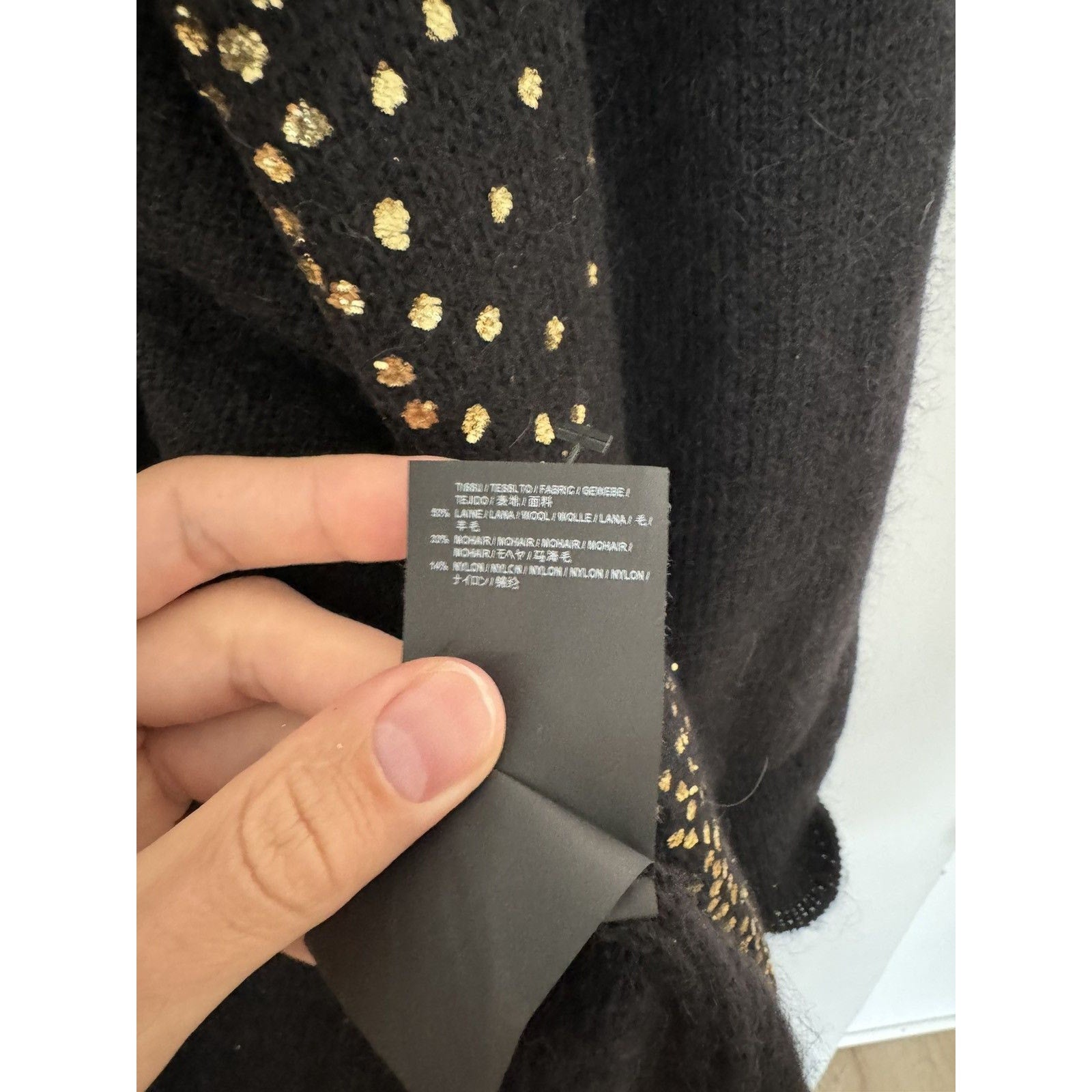 Saint laurent Heidi 2016 Gold Splash Cardigan M