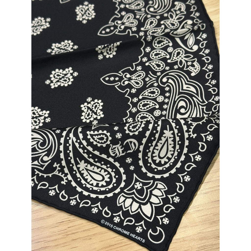 New Chrome Hearts Silk Paisley Bandana Scarf