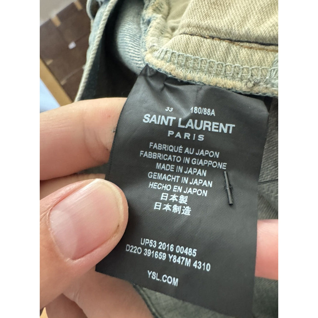 Saint Laurent FW16 Palladium Crash Denim Hedi 33
