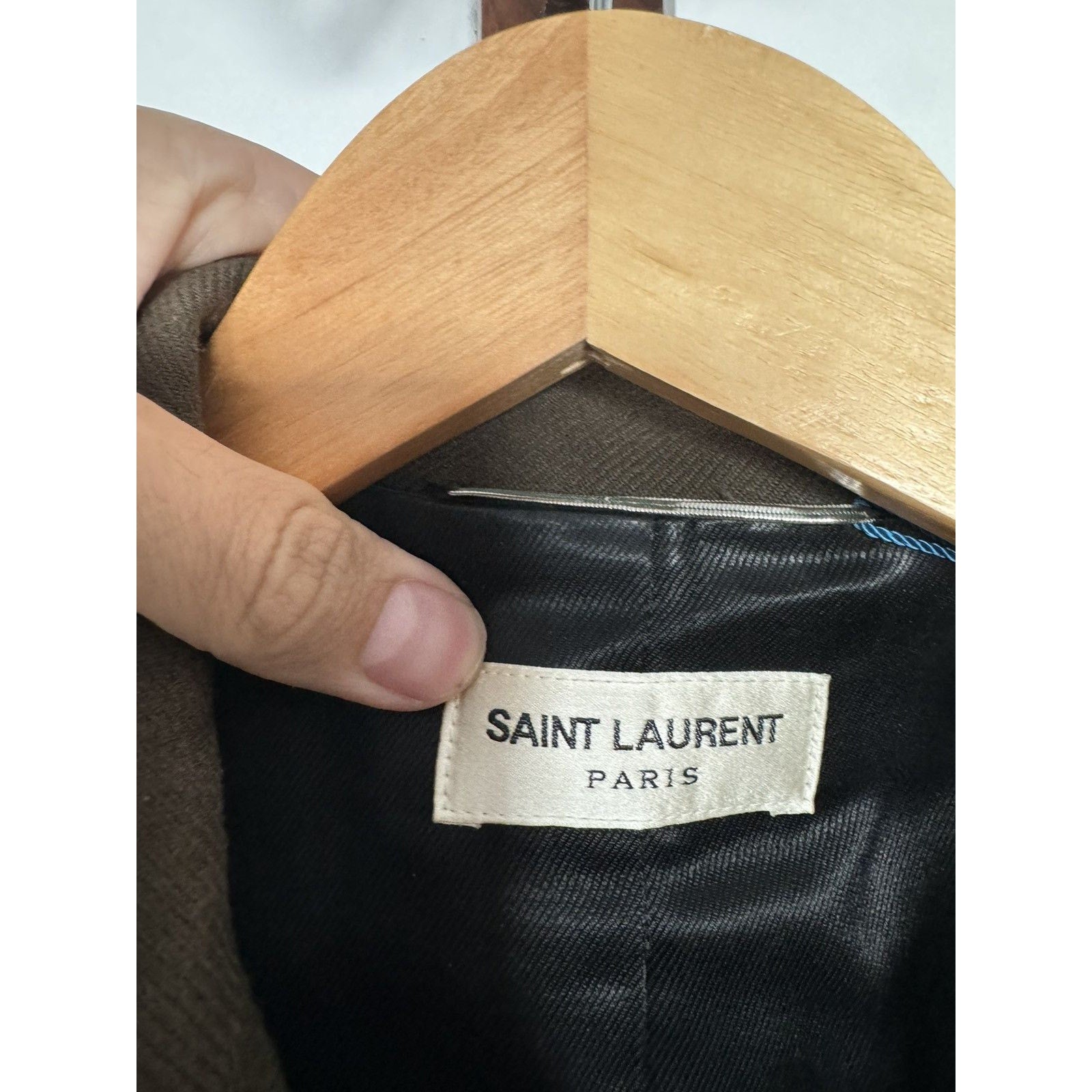 Saint Laurent FW15 Runway Wool Cropped officer Jacket