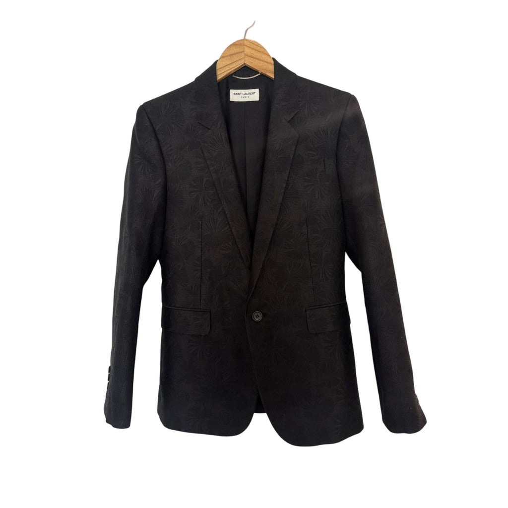 Saint Laurent Floral Pattern Smoking Blazer