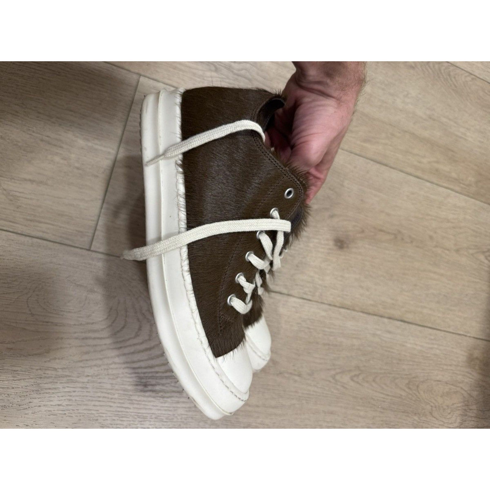 Rick Owens Ponyhair Ramones Low Brown 39.5