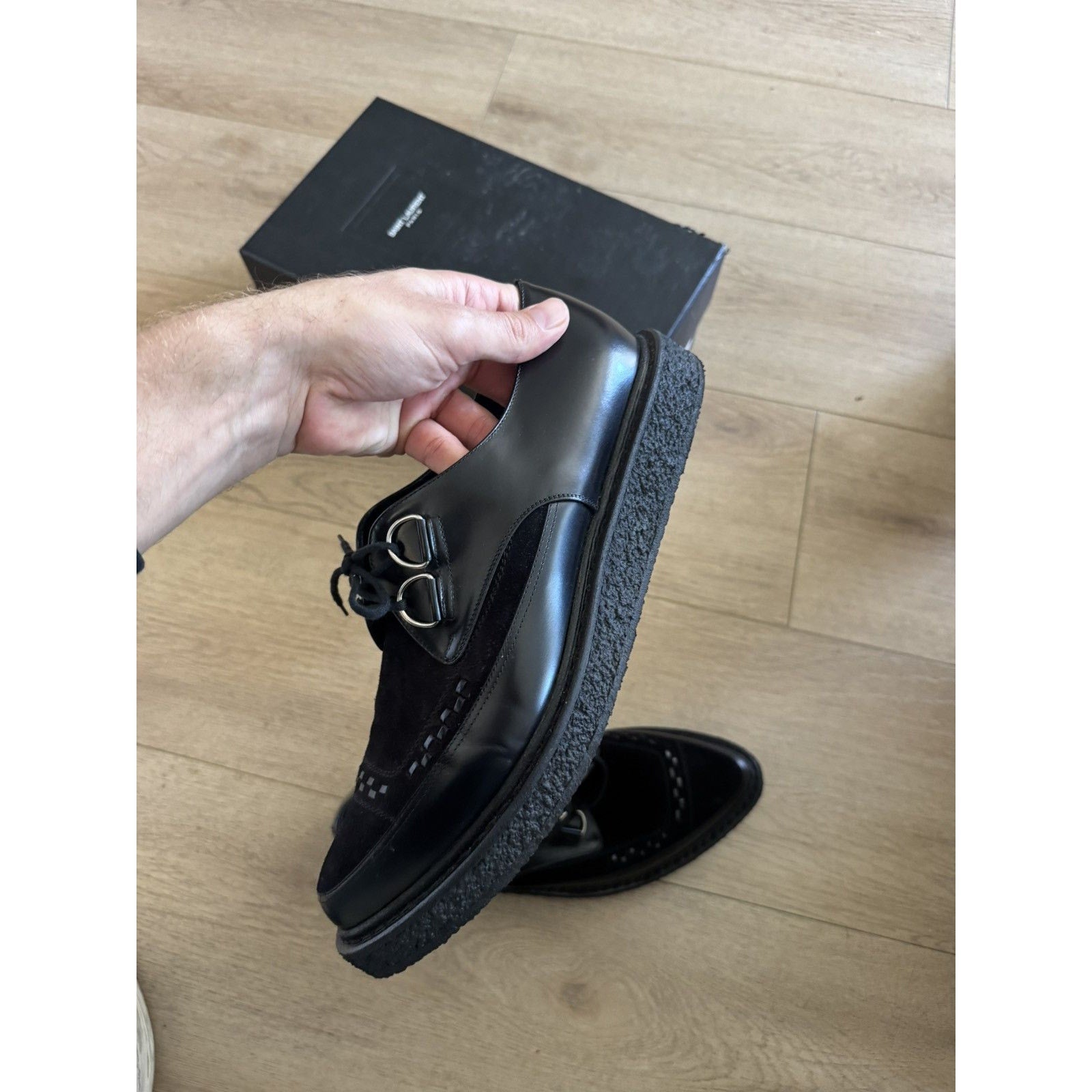 Saint Laurent New FW14 D Ring Creepers 45.5