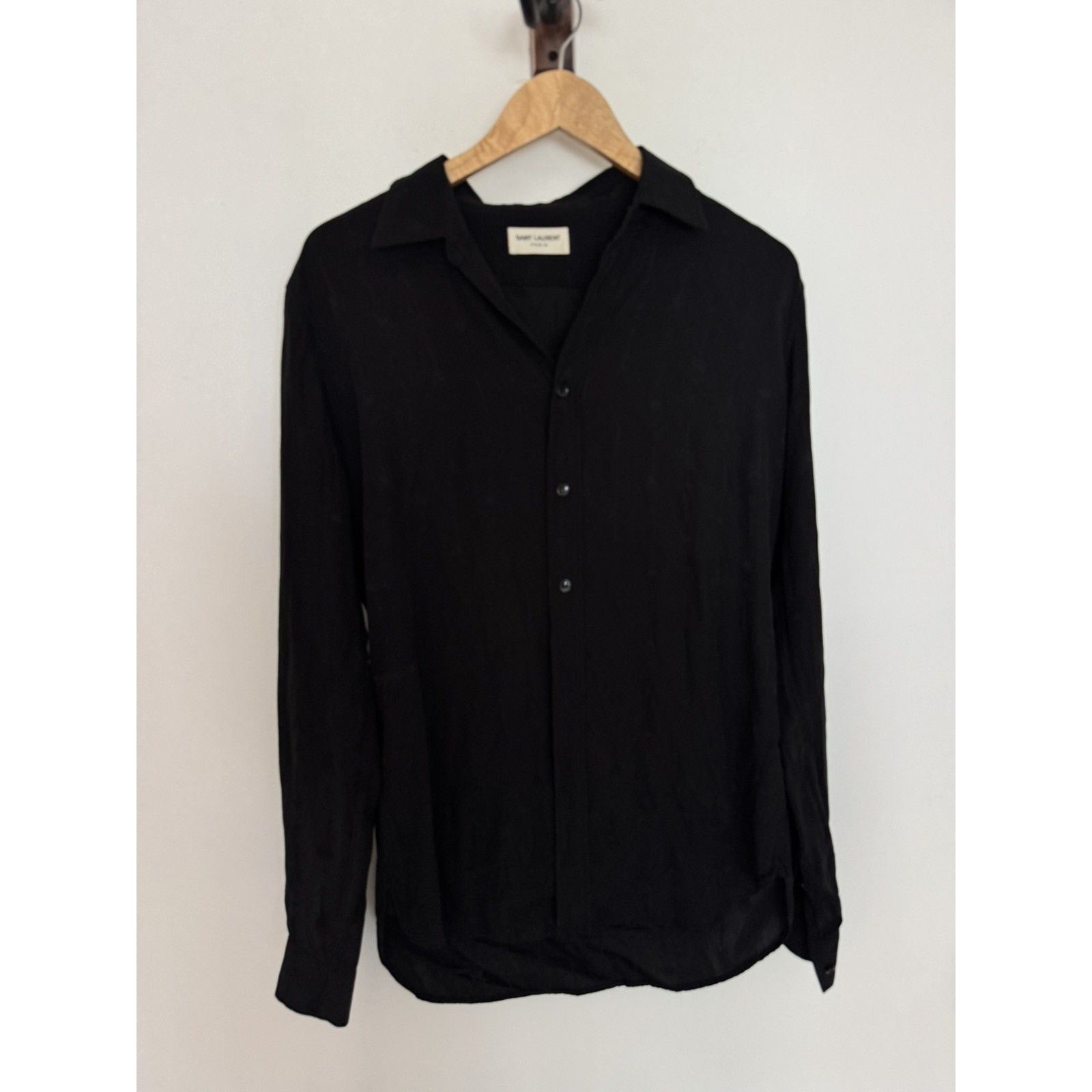 Saint Laurent Hedi Silk Guitar shirt 41