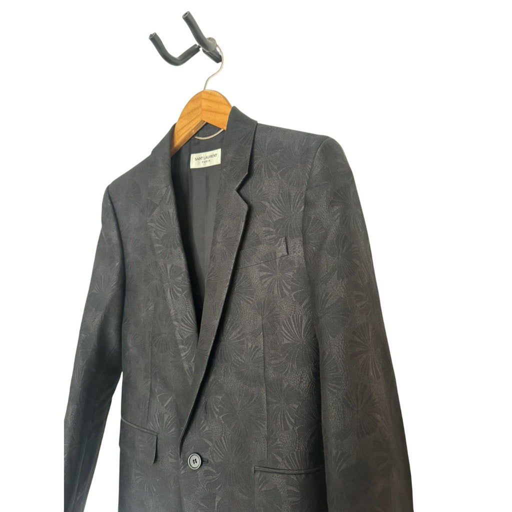 Saint Laurent Floral Pattern Smoking Blazer