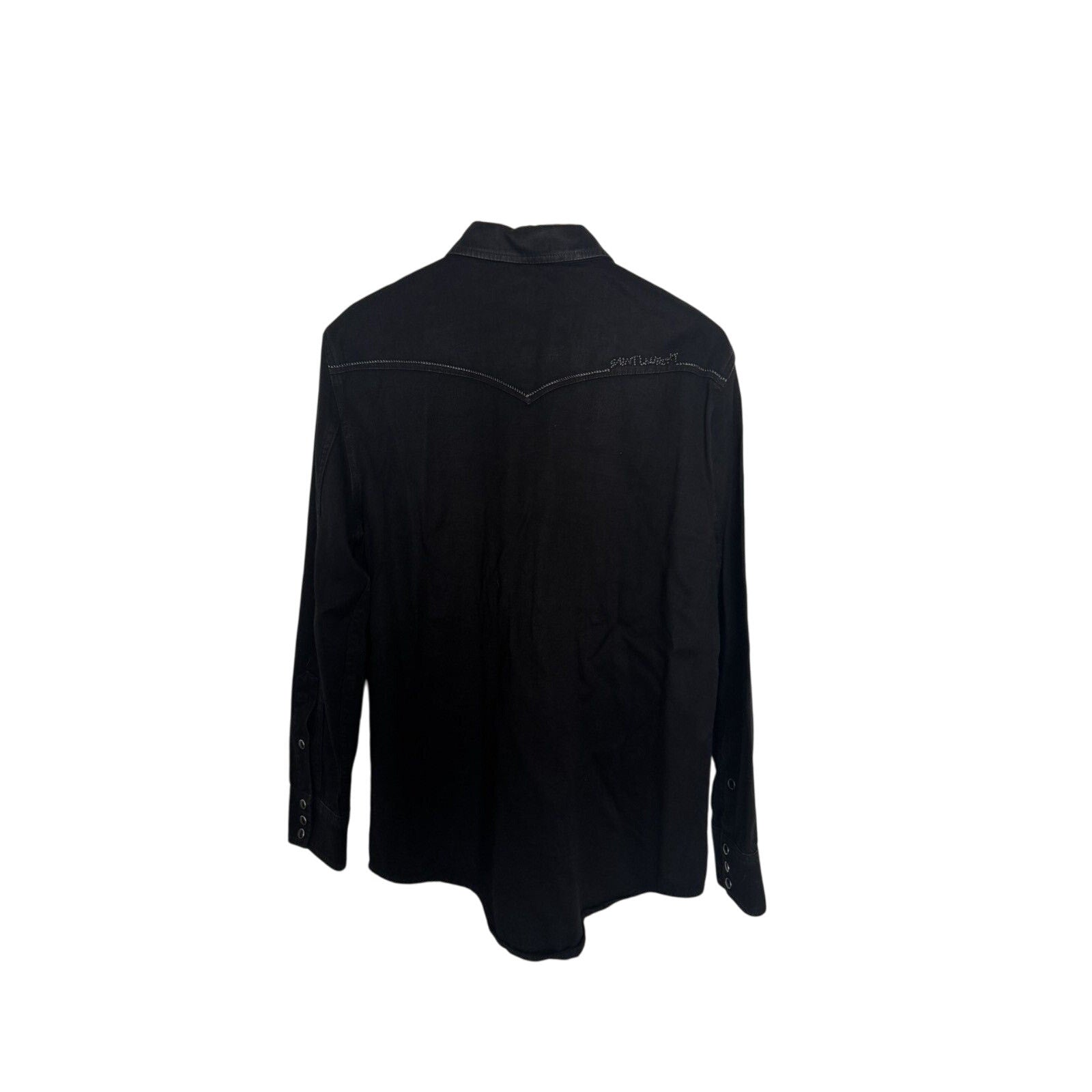 Saint Laurent Embroidered Logo western shirt Large