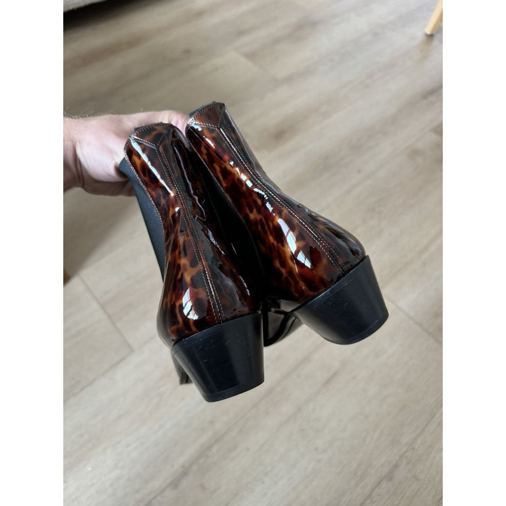 Saint Laurent Patent Tortoise Chelsea 41