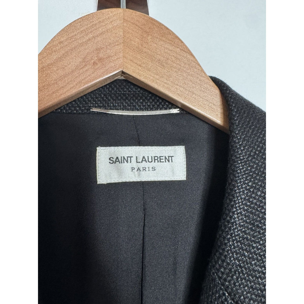 Saint Laurent Waxed Belted Blazer 52