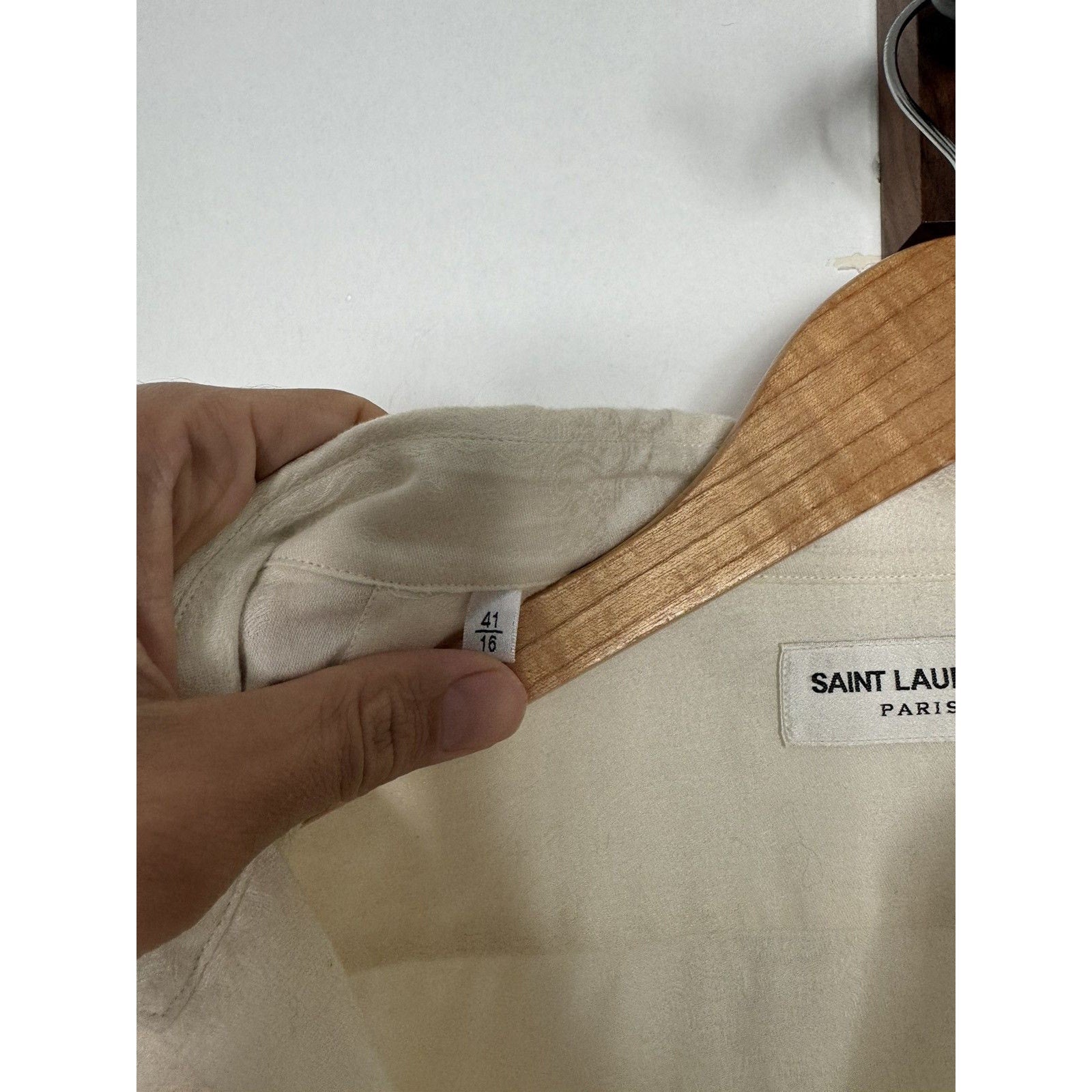 Cream Paisely jacquard shirt 41