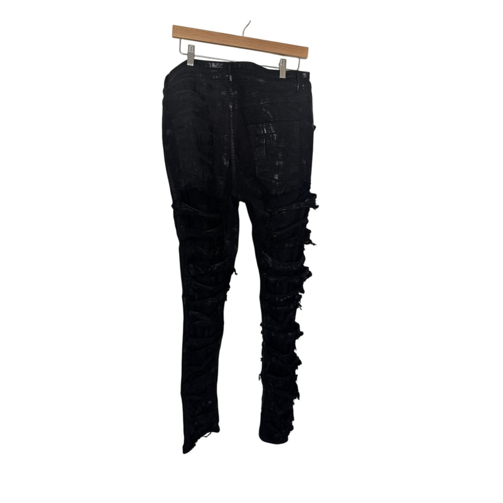 Rick Owens Waxed Slashed Tyrone Denim 34
