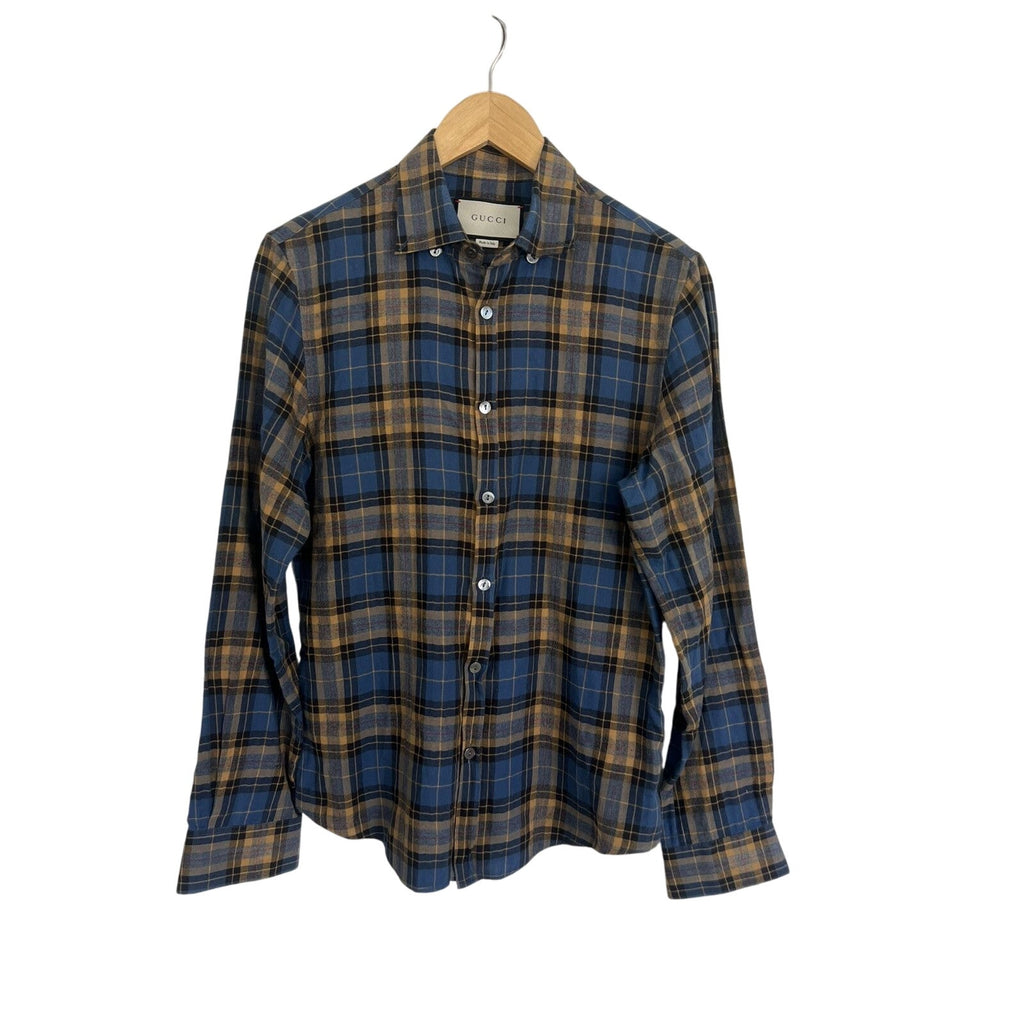 Gucci Blue & gold flannel